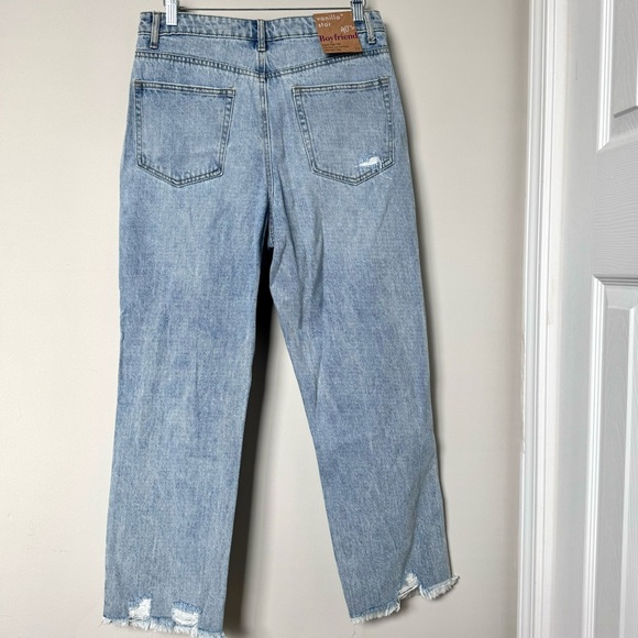 90s boyfriend, super high-rise light wash, distressed denim - Picture 5 of 6